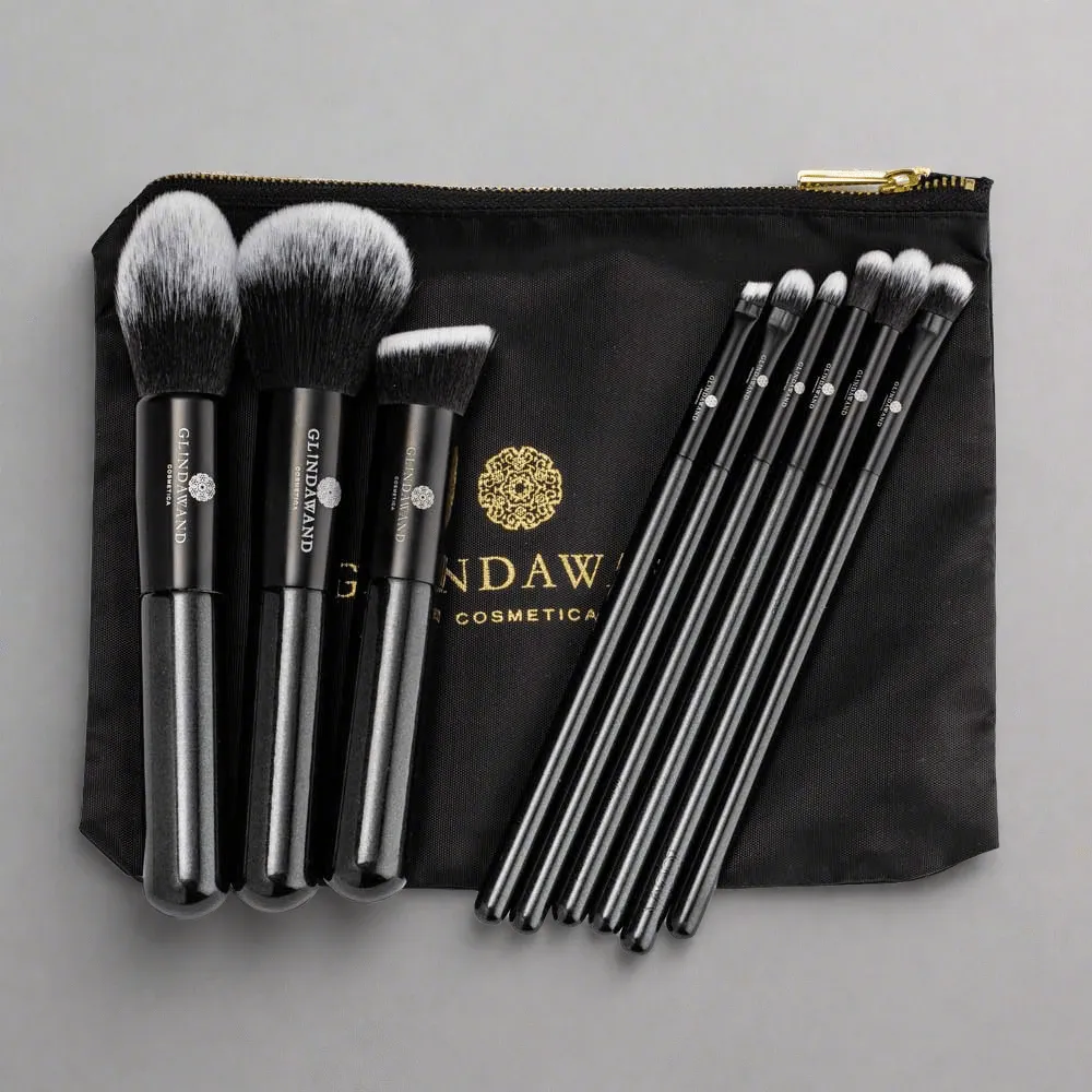 9 Piece Makeup brush Set by GlindaWand