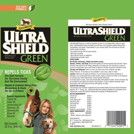 Absorbine Ultrashield Green Natural Spray -950ML