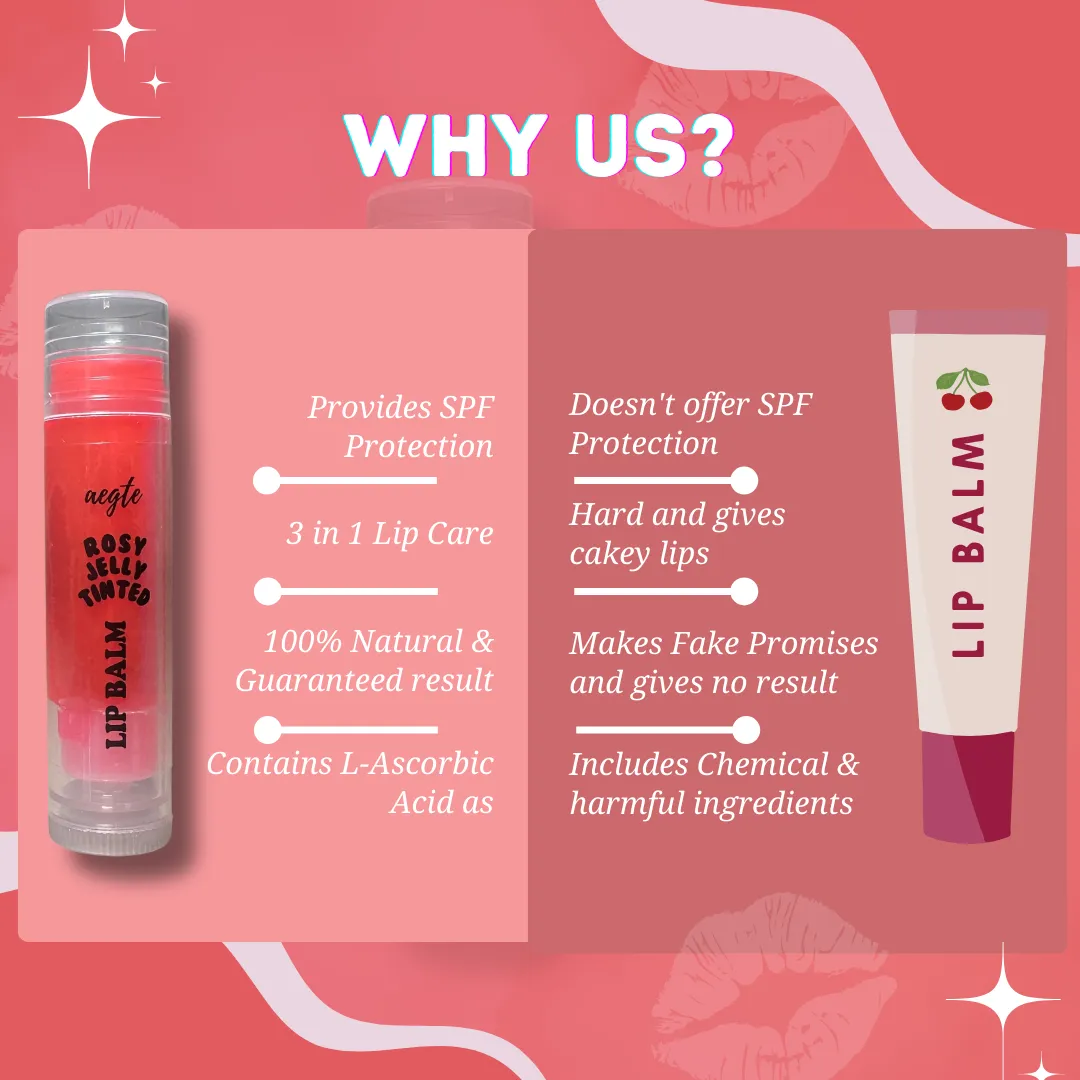 Aegte 360° Protect Jelly Tinted Lip Lightening Treatment Balm SPF 30   Lightens Dark Lips | SPF Lip Balm