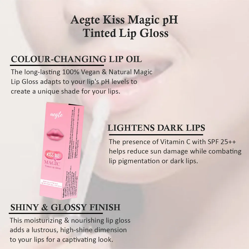 Aegte Kiss Me Magic pH Tinted Lip Gloss with SPF 25   & 3 in 1 Strobe Glow Spray SPF 60  