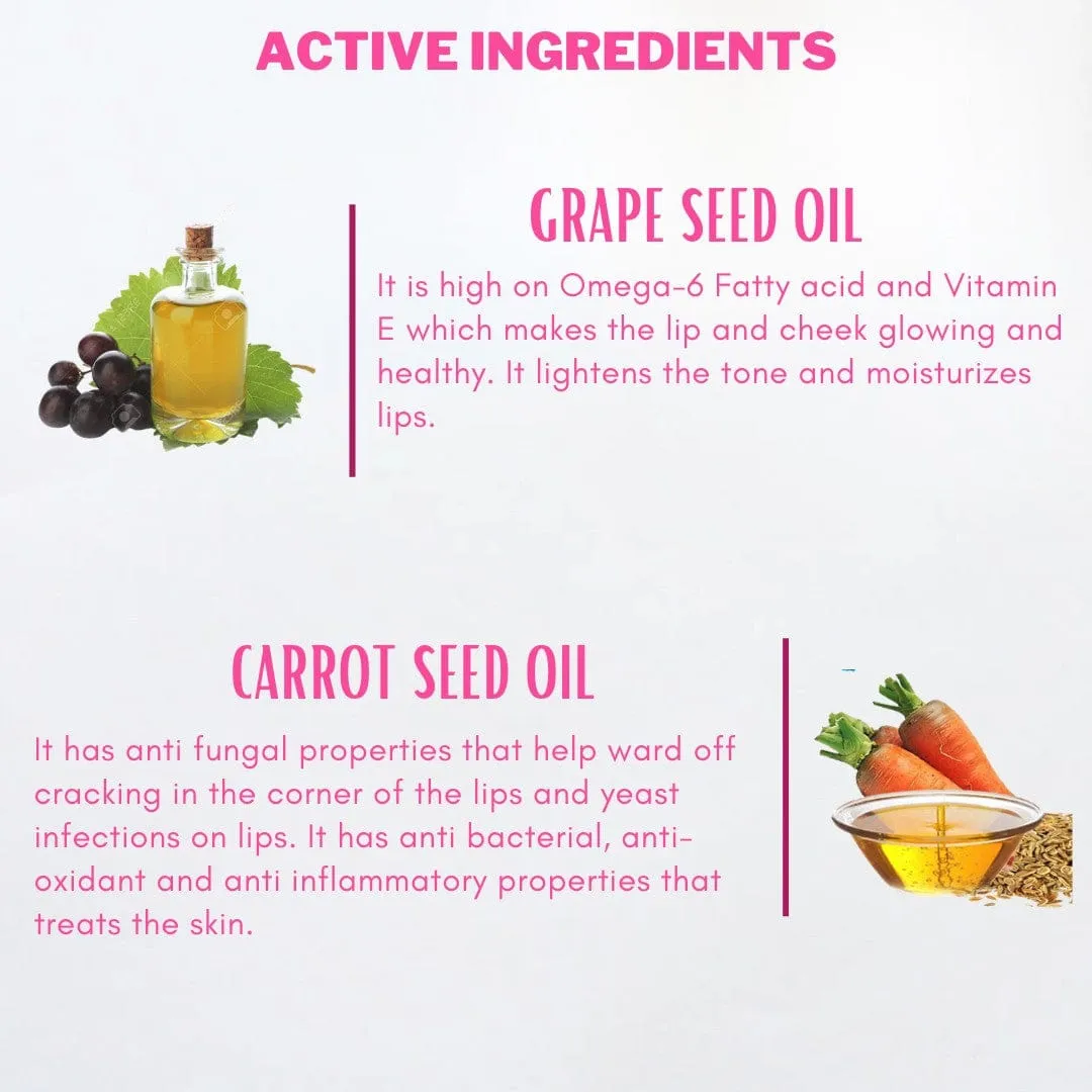 Aegte Organics Pink Rose Petal Lip & Cheek Tint Balm Lighten Dark Lips Nourish & Hydrate Dry Chapped Lips