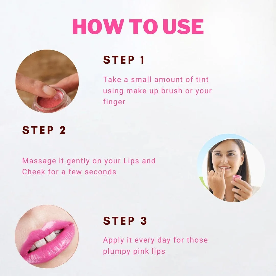 Aegte Organics Pink Rose Petal Lip & Cheek Tint Balm Lighten Dark Lips Nourish & Hydrate Dry Chapped Lips