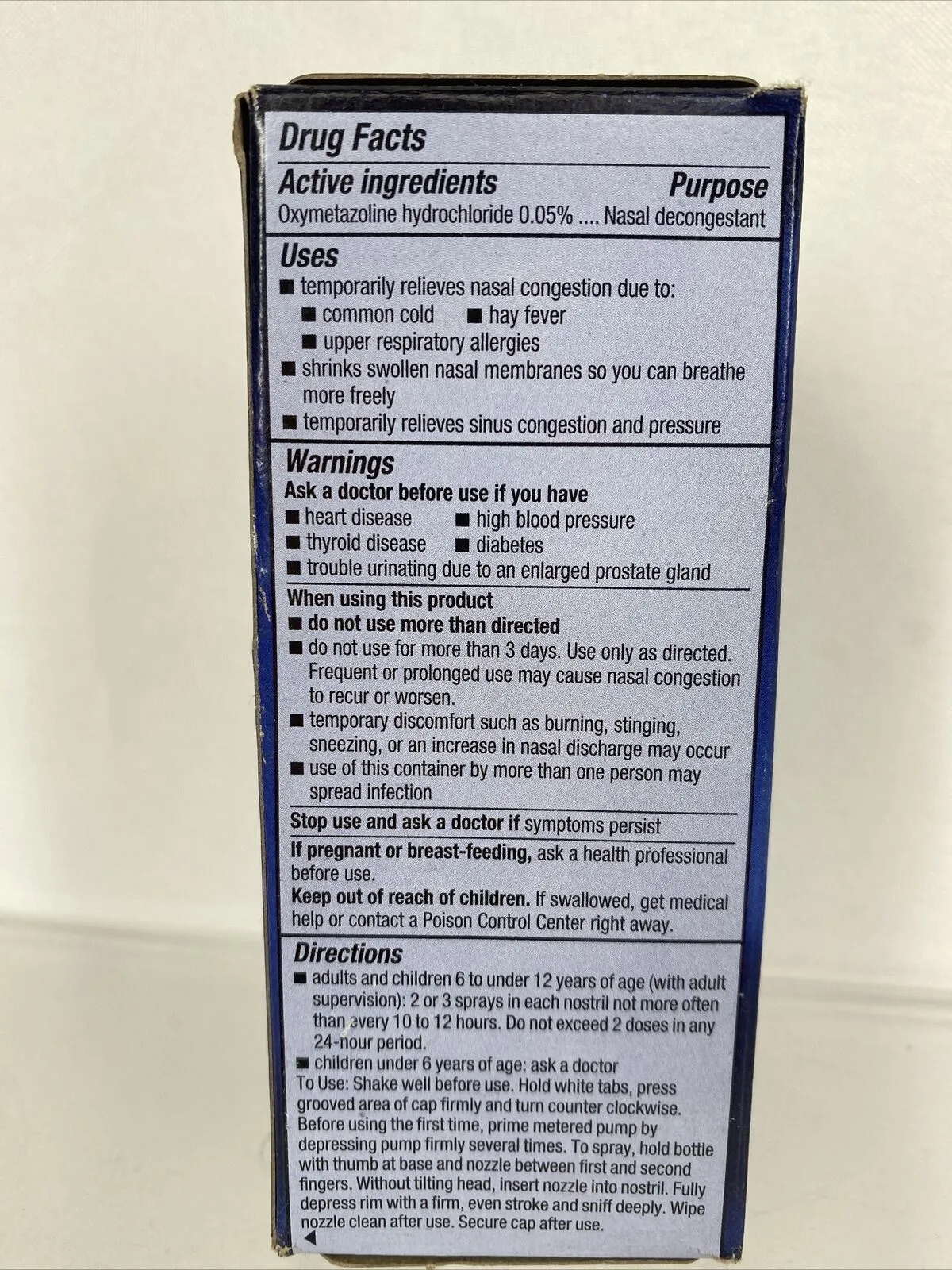 Afrin No Drip Night Nasal Pump Mist Soothing Chamomile Scent Allegry .5oz 7/22