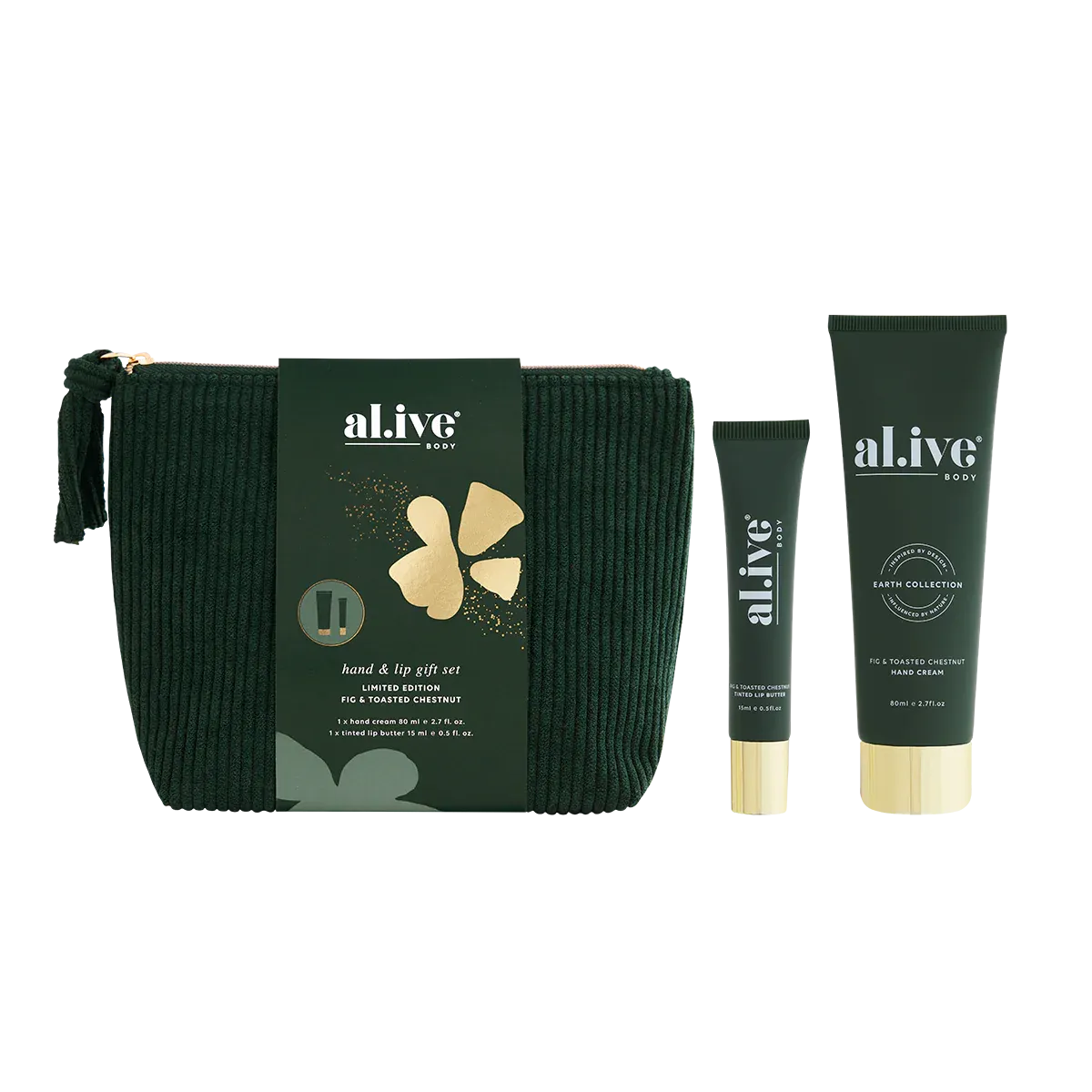 Al.ive II Hand & Lip Gift Set - Fig & Toasted Chestnut