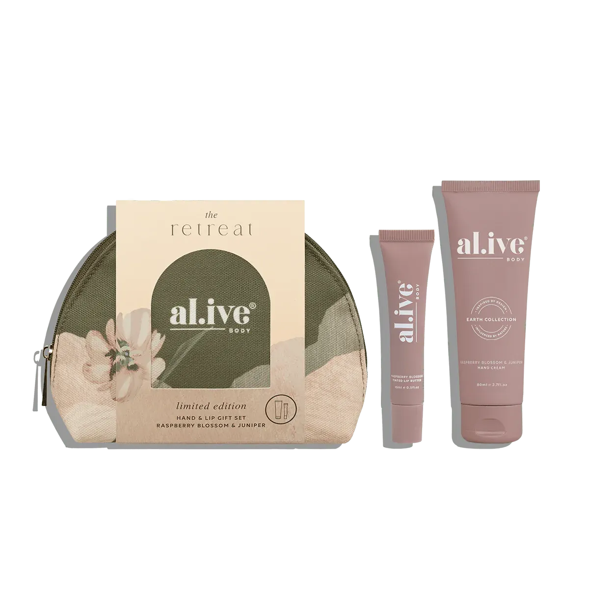 Al.ive II THE RETREAT Hand & Lip Gift Set - Raspberry Blossom & Juniper