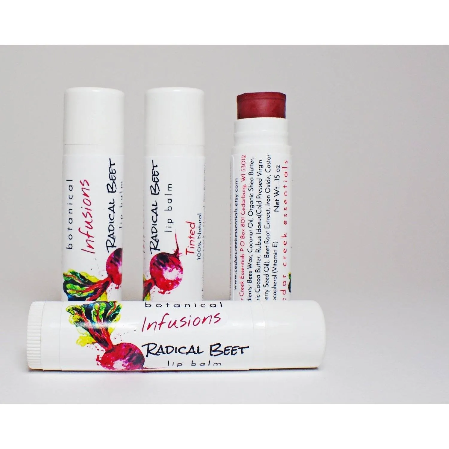 All Natural Botanical Infusions Tinted Lip Balm, Lipstick, Radical Beet, Lip Balm, Sun Protection, Lip Gloss, Skincare, lip SPF