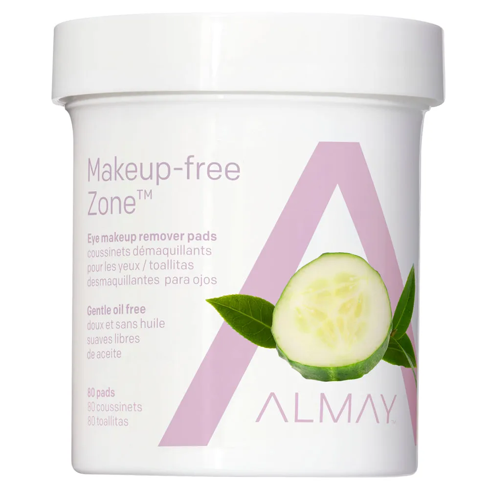 Almay Oil Free Gentle Eye Makeup Remover Pads, 80ct (2-Pack)