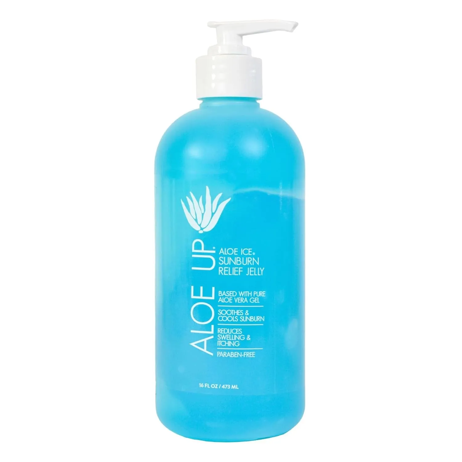 Aloe Ice Sunburn Relief Jelly - Face and Body Organic after Sun Gel - with 96.6% Pure Aloe Vera Gel - Reef Safe - Alcohol- and Fragrance-Free - 4 Oz