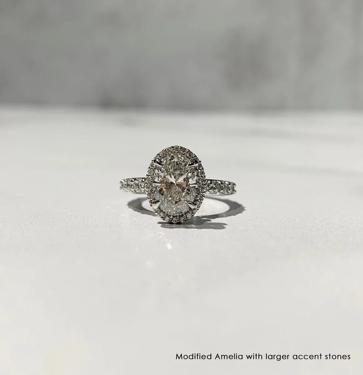 Amelia Halo Engagement Ring (setting only)