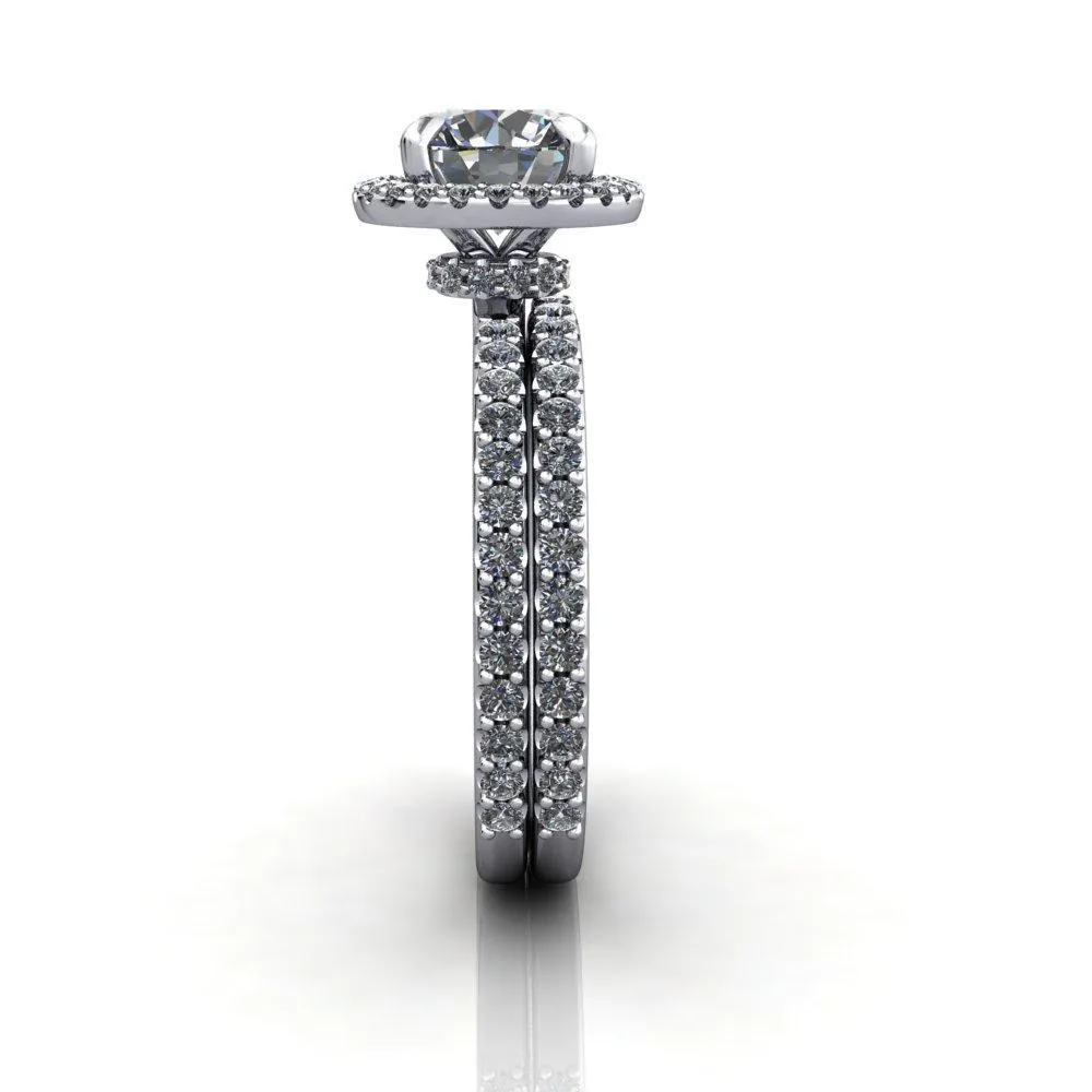 Amelia Halo Engagement Ring (setting only)