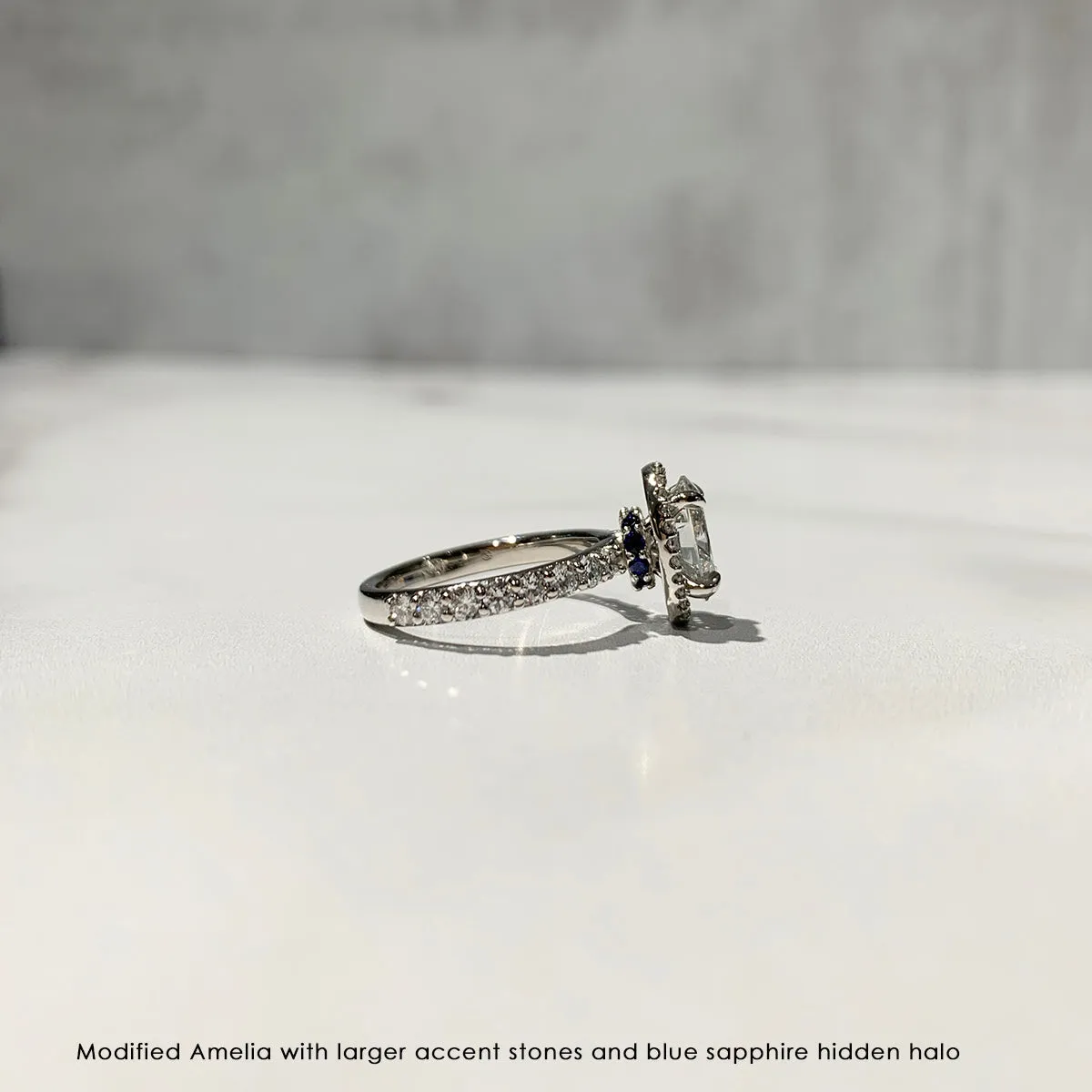 Amelia Halo Engagement Ring (setting only)