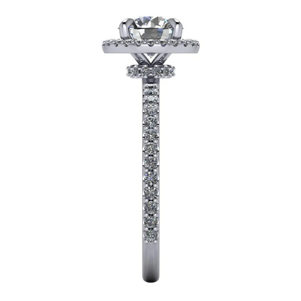 Amelia Halo Engagement Ring (setting only)