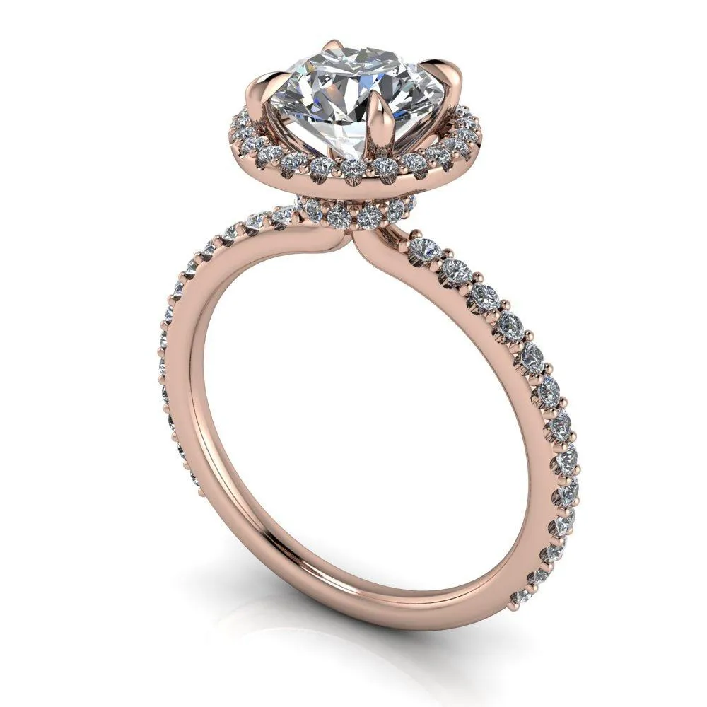 Amelia Halo Engagement Ring (setting only)