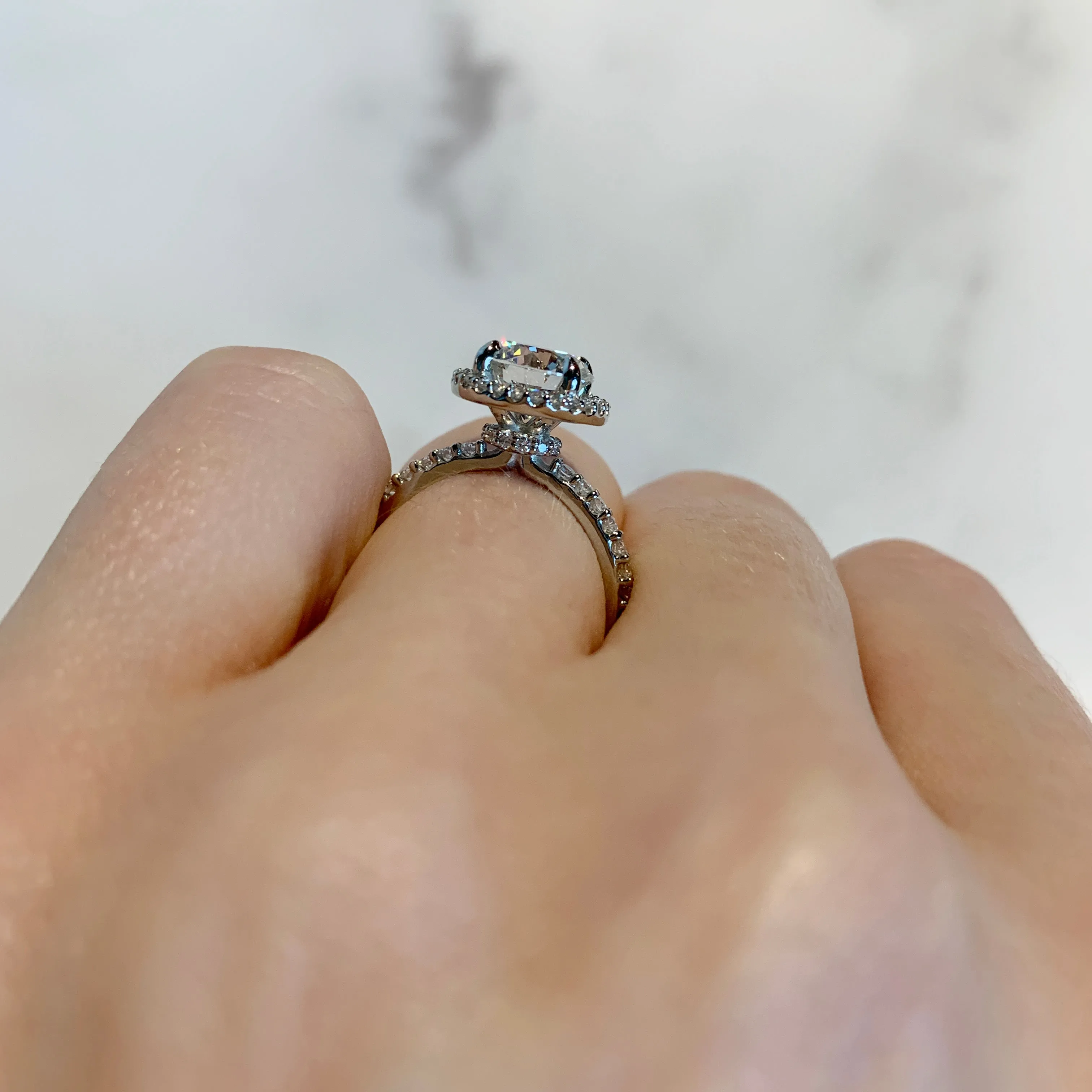 Amelia Halo Engagement Ring (setting only)