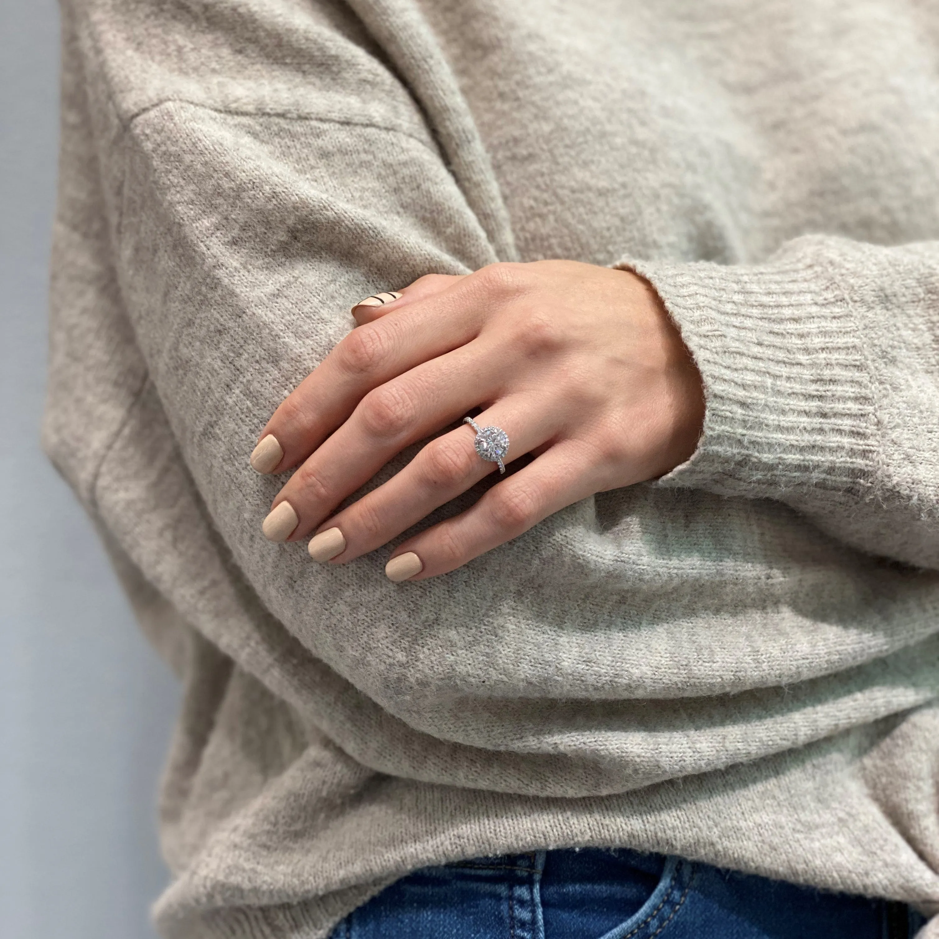 Amelia Halo Engagement Ring (setting only)