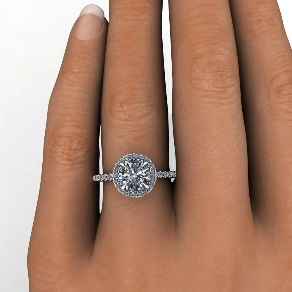 Amelia Halo Engagement Ring (setting only)