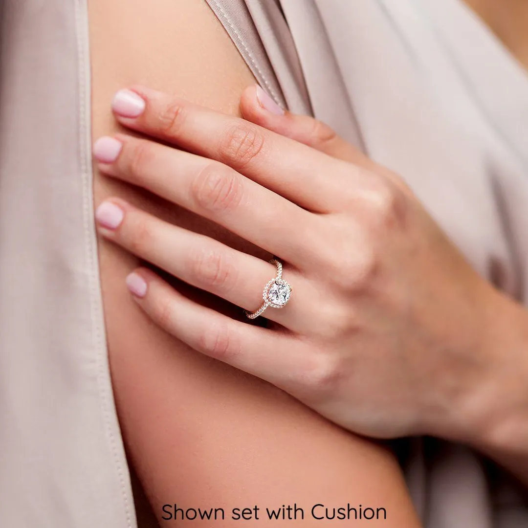 Amelia Halo Engagement Ring (setting only)