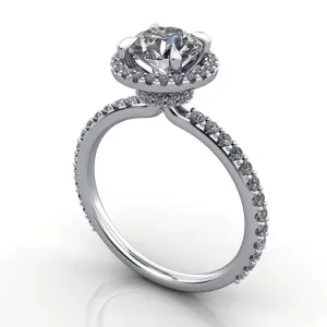 Amelia Halo Engagement Ring (setting only)