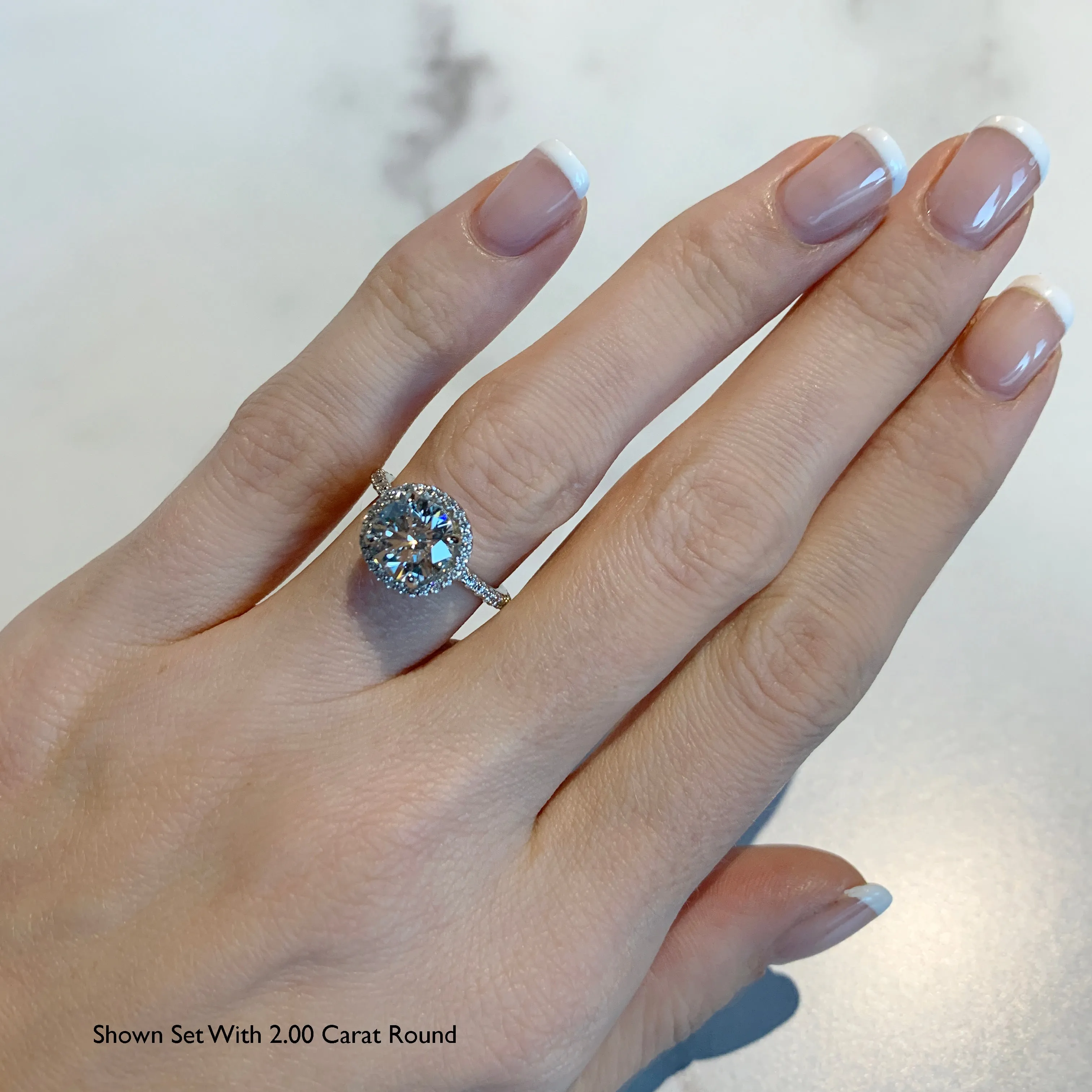 Amelia Halo Engagement Ring (setting only)