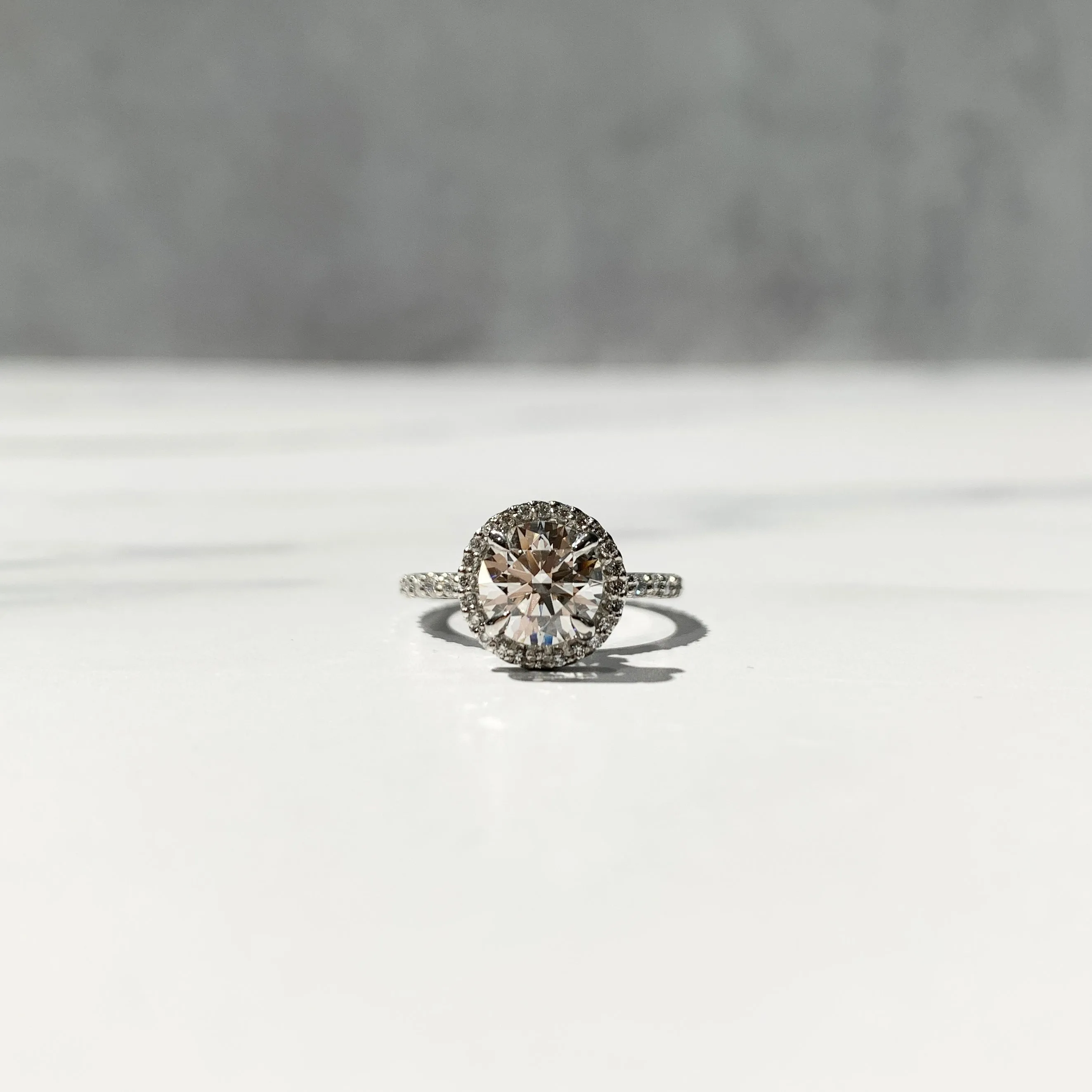 Amelia Halo Engagement Ring (setting only)