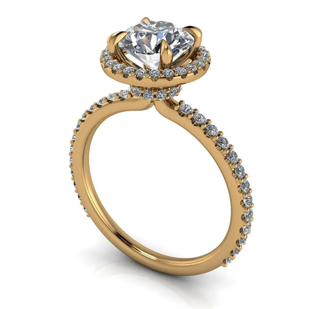 Amelia Halo Engagement Ring (setting only)