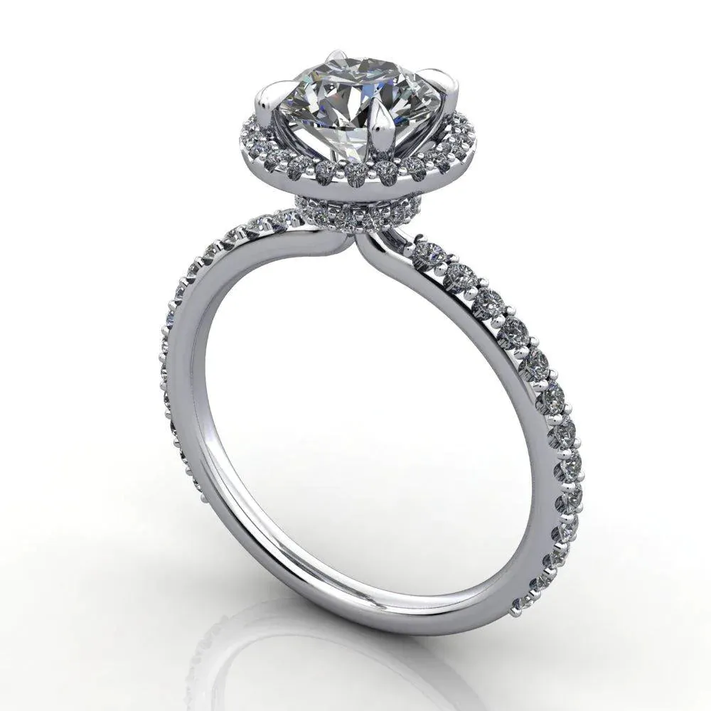 Amelia Halo Engagement Ring (setting only)