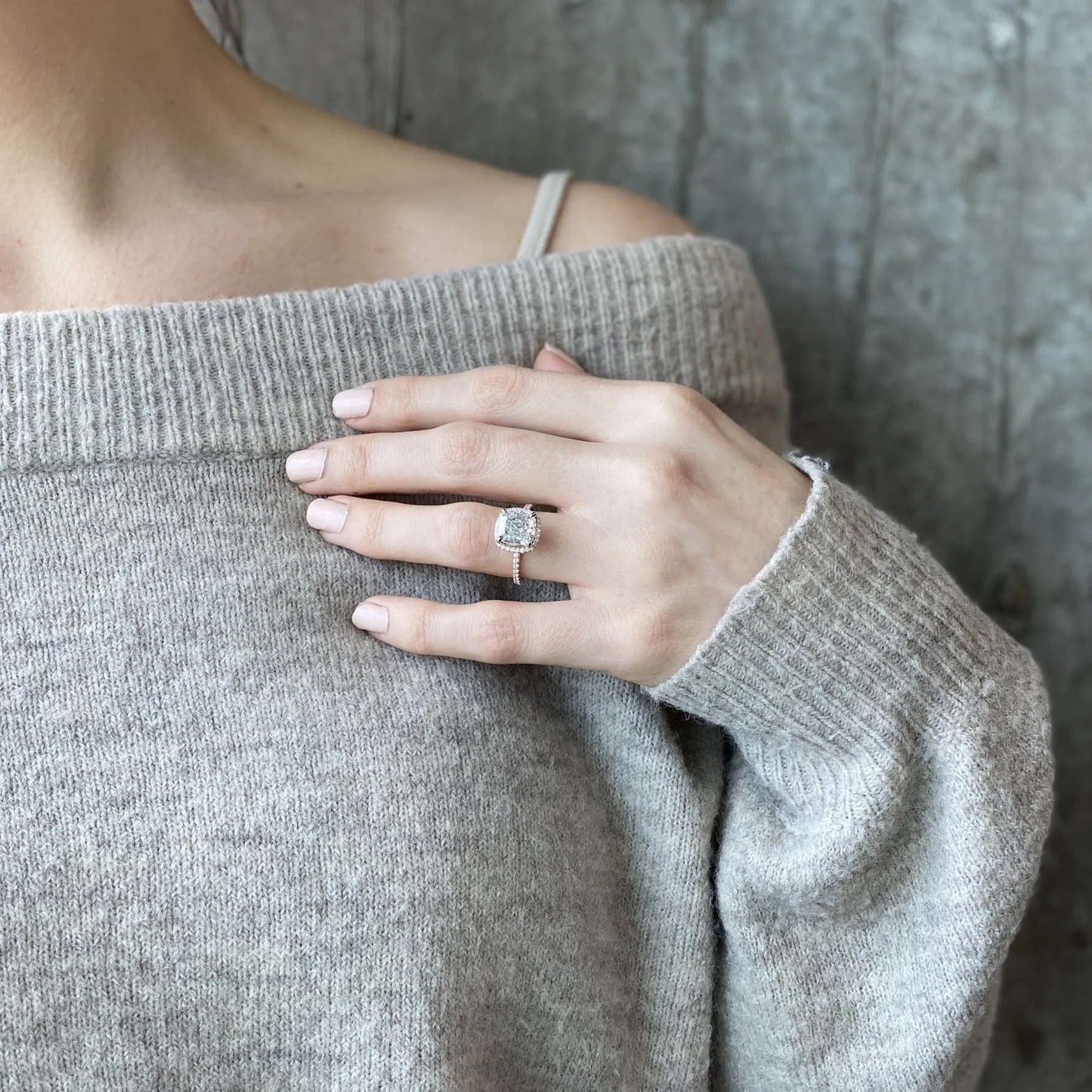 Amelia Halo Engagement Ring (setting only)