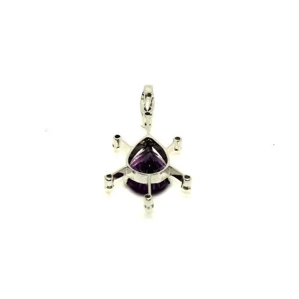 Amethyst And Diamond Sunburst Pendant Ad No.0593