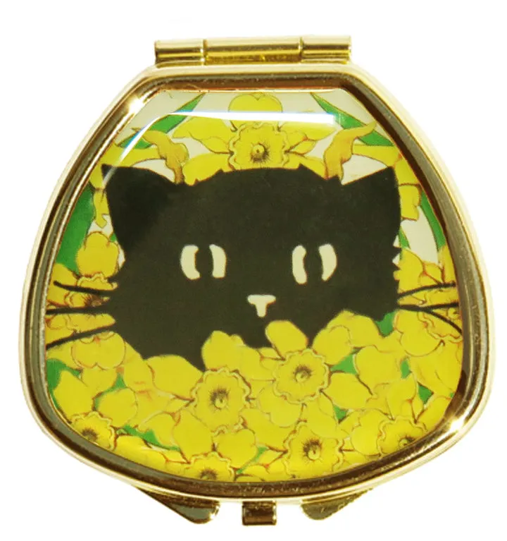 Andrea Garland - Hide and Seek Kitty in Daffodils, Lip Balm Compact
