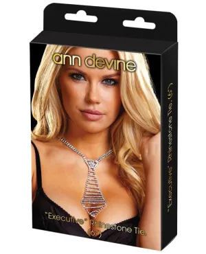 Ann Devine Executive Rhinestone Tie (6")