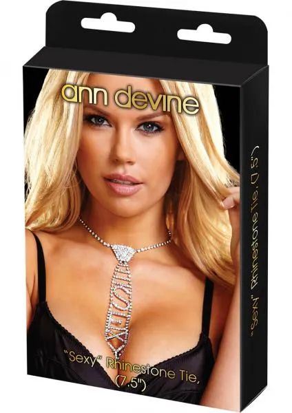 Ann Devine "Sexy" Rhinestone Tie (7.5")
