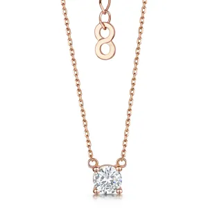 Anya Pendant 4 Claw Setting - Rose Gold