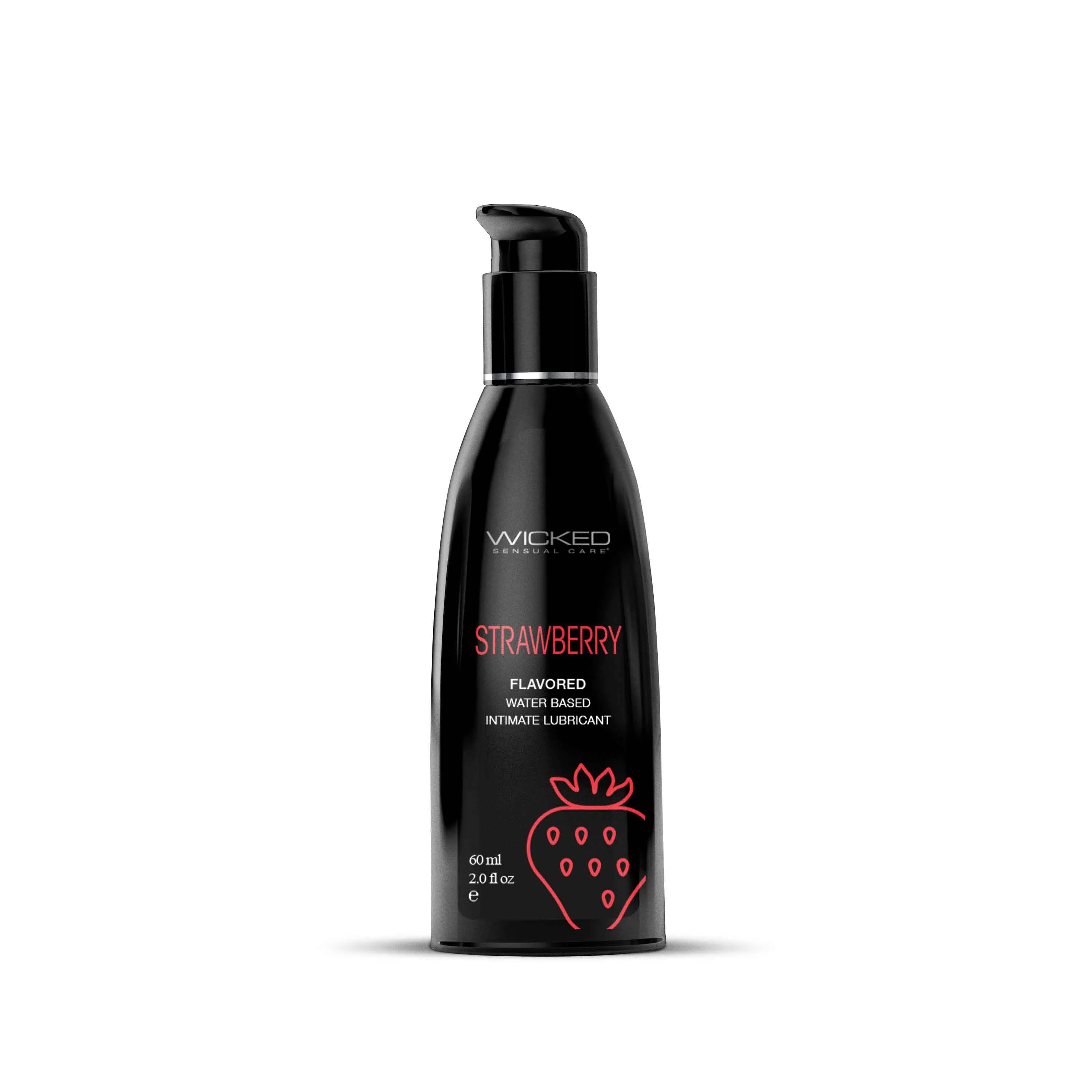 Aqua Strawberry Flavored Water Based Intimate  Lubricant - 2 Fl. Oz.