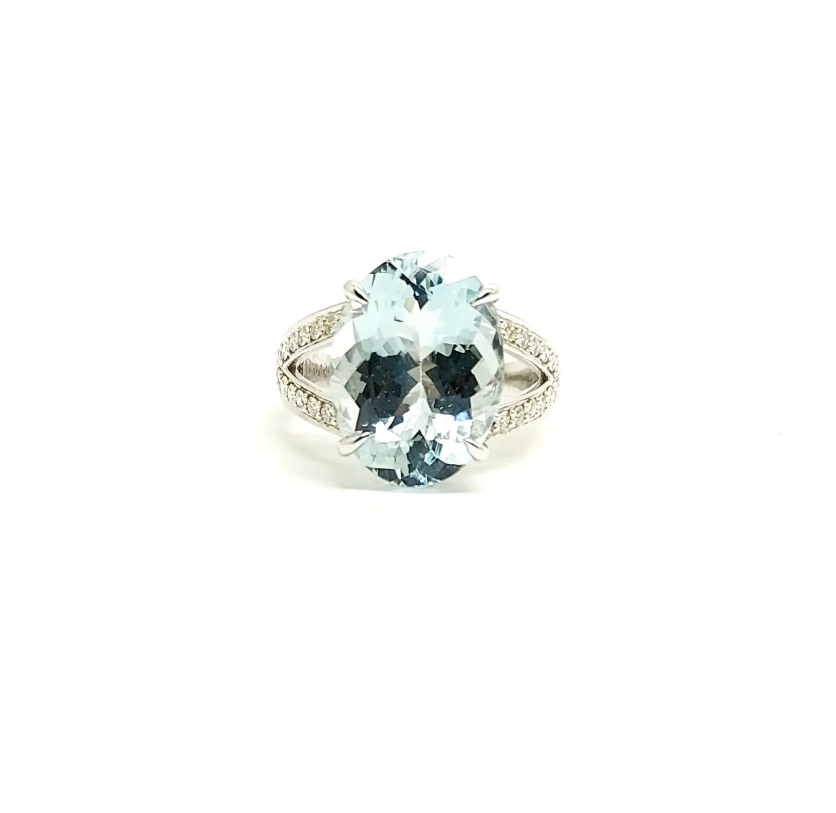 Aquamarine and Diamond Cocktail Ring Ad No. 2354