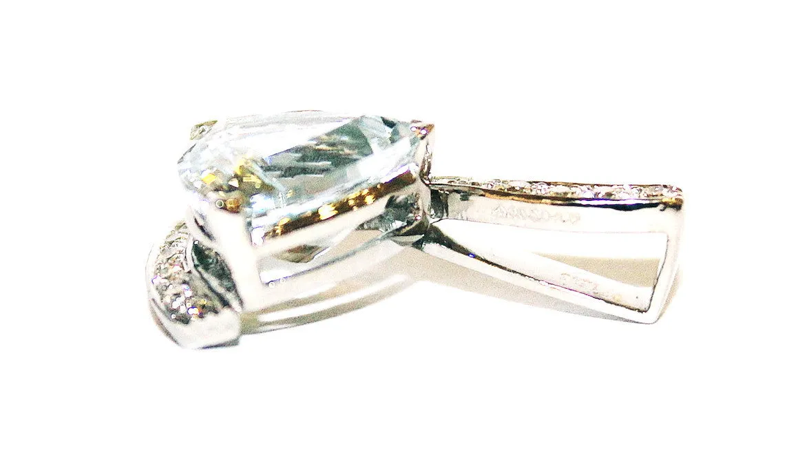 Aquamarine And Diamond Trillian  Pendant AD No. 0858