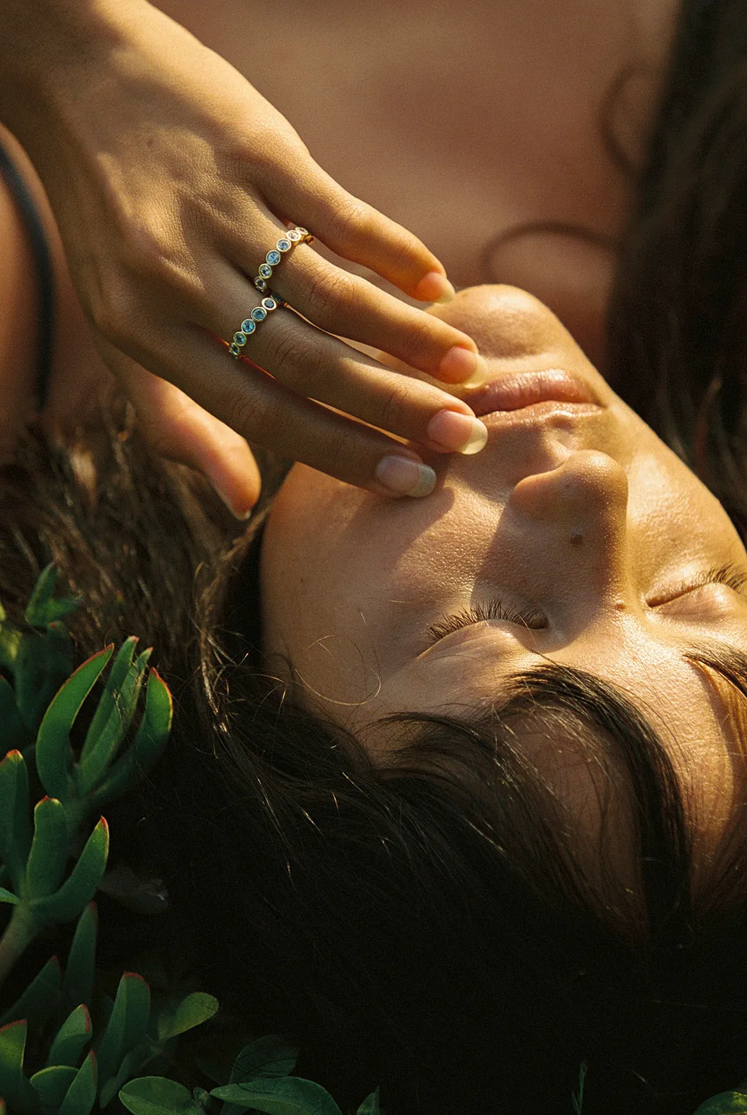 Aquamarine Eternity Band