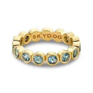 Aquamarine Eternity Band