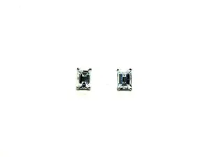 Aquamarine Stud Emd Cut Ad No.0969 (6/4mm )