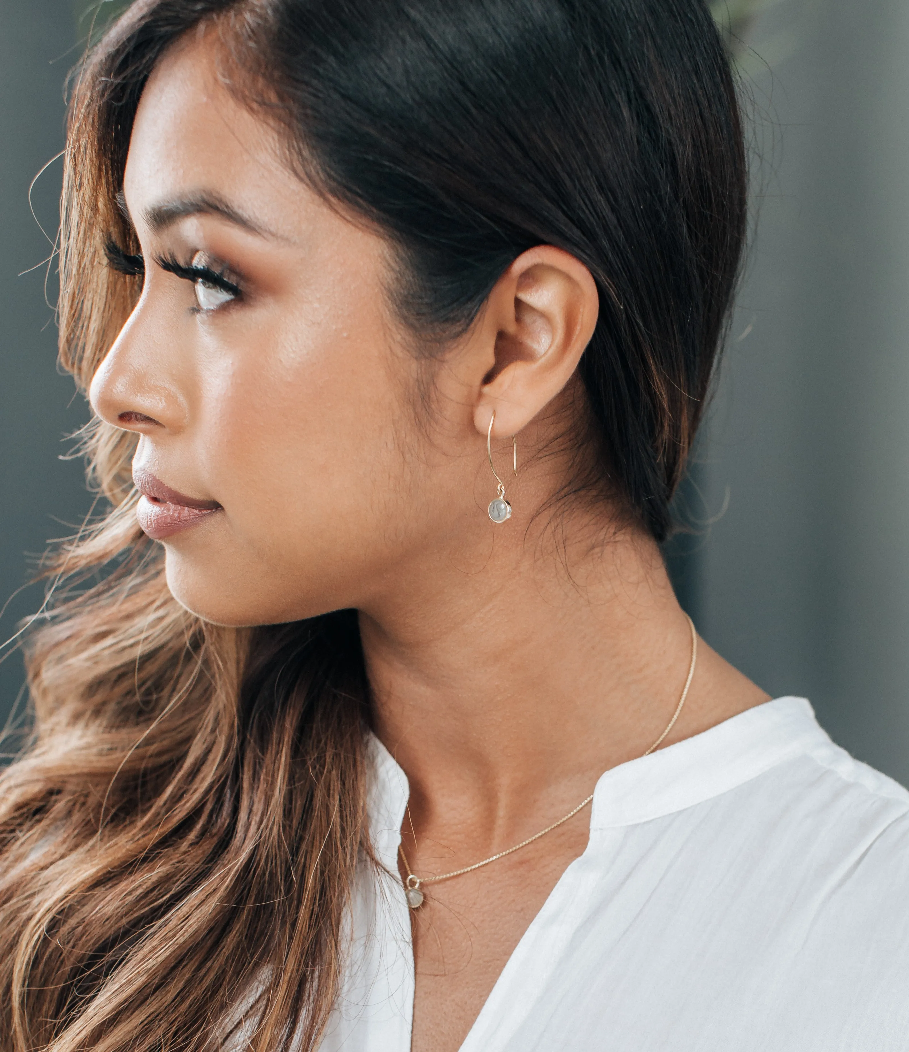 Arched Dome Cremation Earrings in Sterling Silver