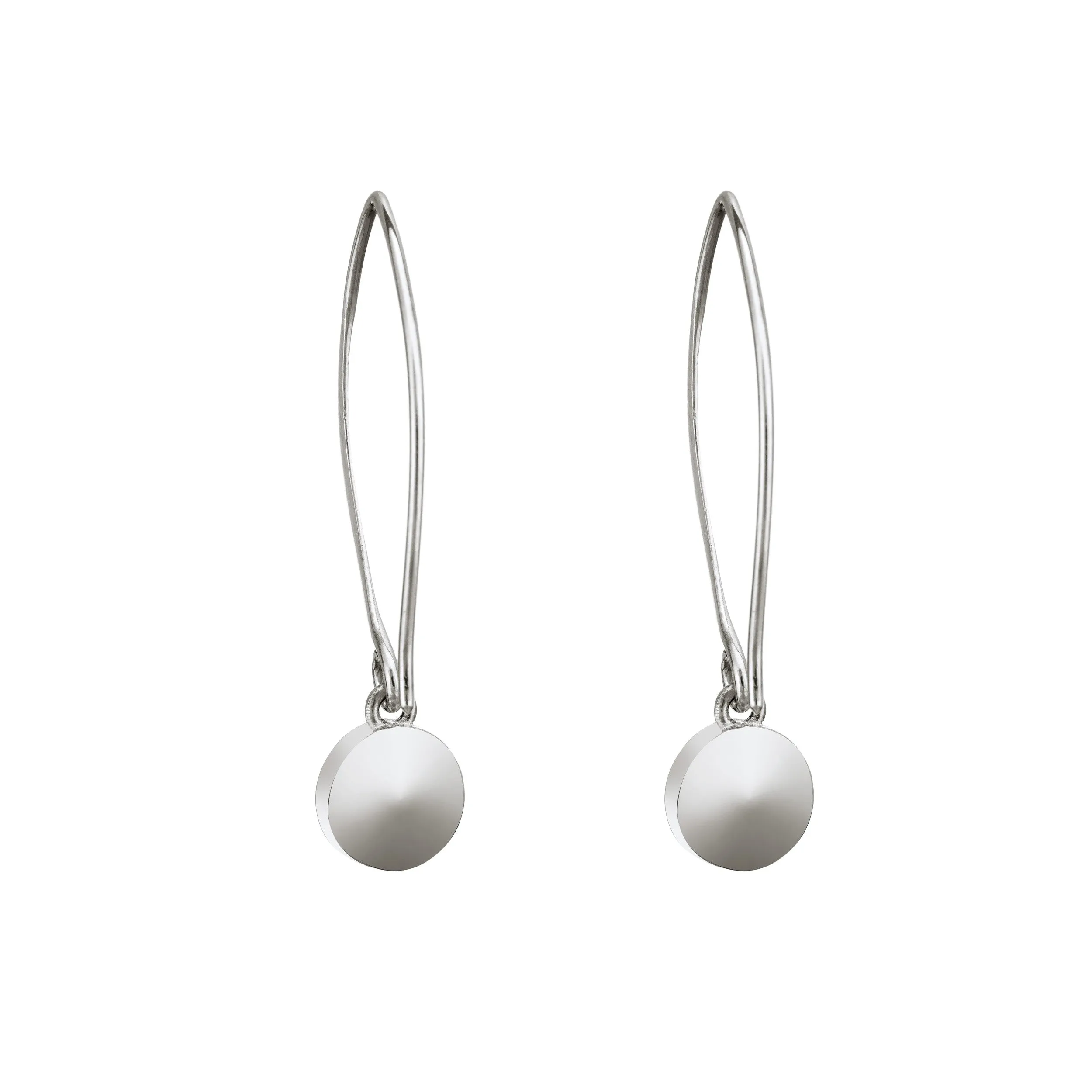 Arched Dome Cremation Earrings in Sterling Silver