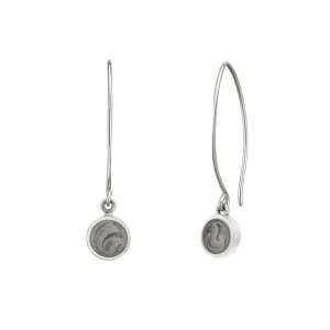 Arched Dome Cremation Earrings in Sterling Silver