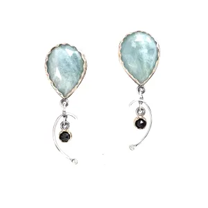 Arise Earrings in Aquamarine, Spinel and Diamonds (wholesale)