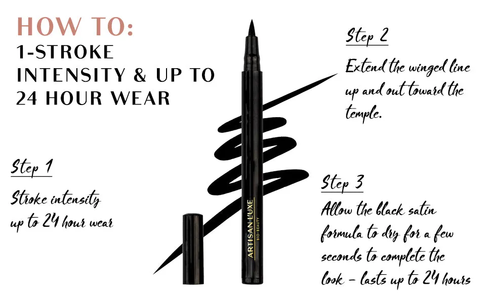 Artisan L'uxe Midnight Diva All Day Waterproof Liquid Eyeliner (Black - Midnight Diva)
