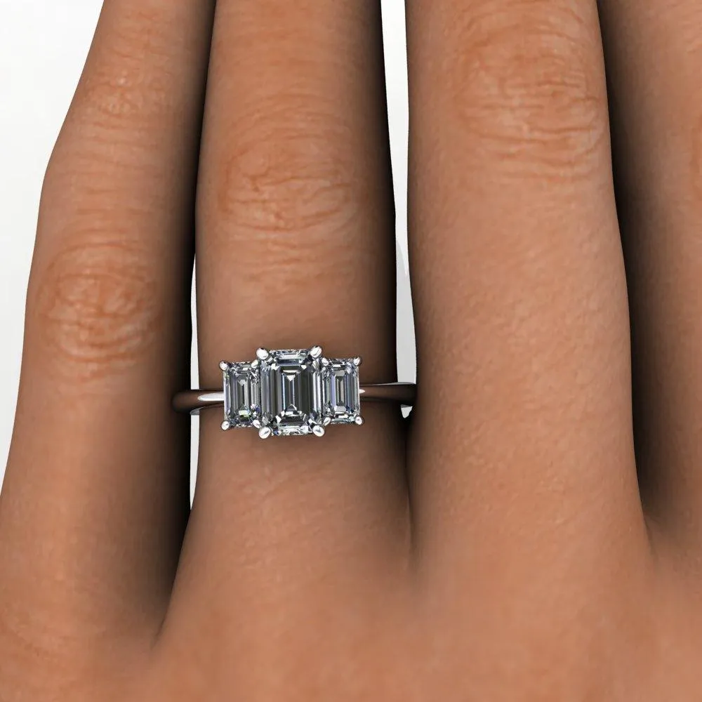 Aspen Three-Stone Engagement Ring (Setting Only)
