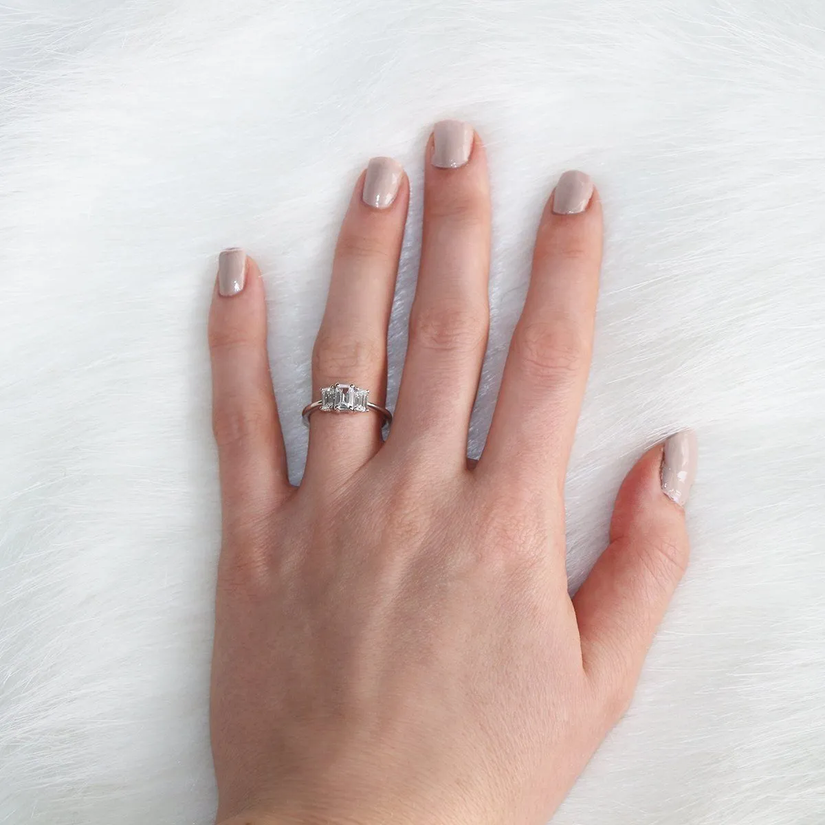 Aspen Three-Stone Engagement Ring (Setting Only)