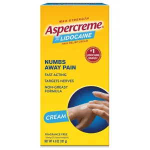 Aspercreme Pain Relief Cream with 4% Lidocaine Maximum Strength 4.3 Oz