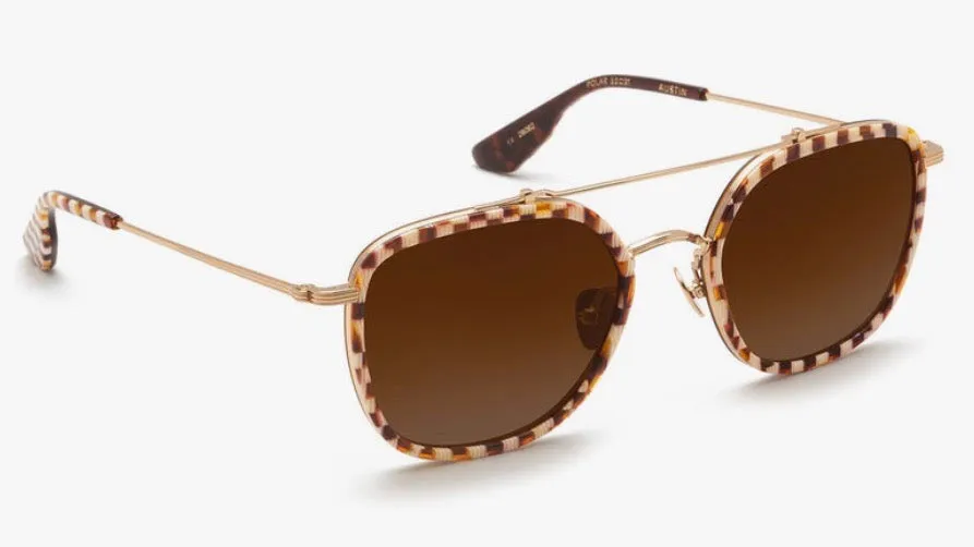 AUSTIN-18K Titanium / Caffe Dolce Polarized