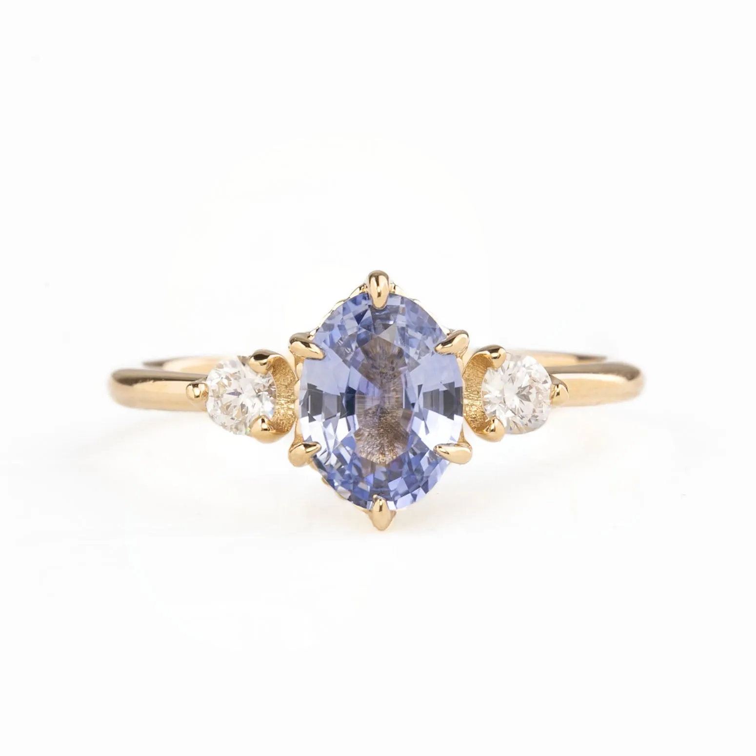 Ayana Ring, 1.30ct Blue Srilanka Sapphire