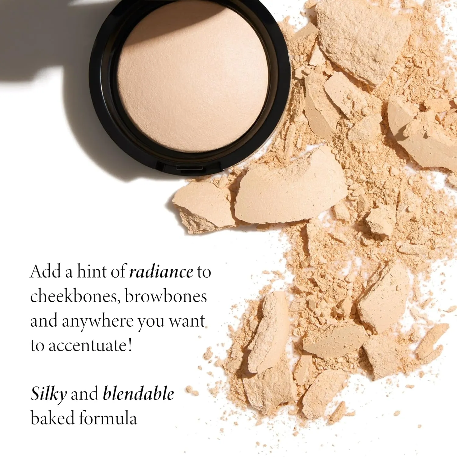 Baked Natural Glow Highlighter Radiance Enhancing Makeup, French Vanilla