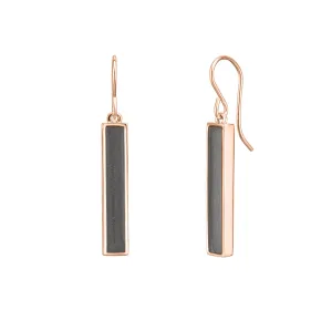 Bar Cremation Earrings in 14K Rose Gold